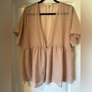 Maurice’s kimonos over piece, sheer light pink blush. Never worn